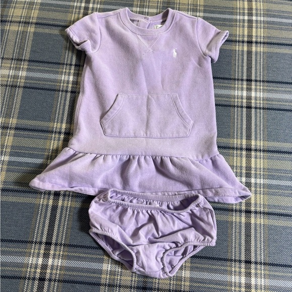 Ralph Lauren Baby Girl Piqué Polo Dress & Bloomer 12 months - Picture 1 of 6